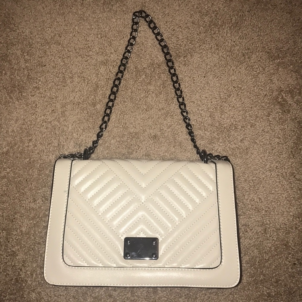 Cream Quilted Shoulder Bag